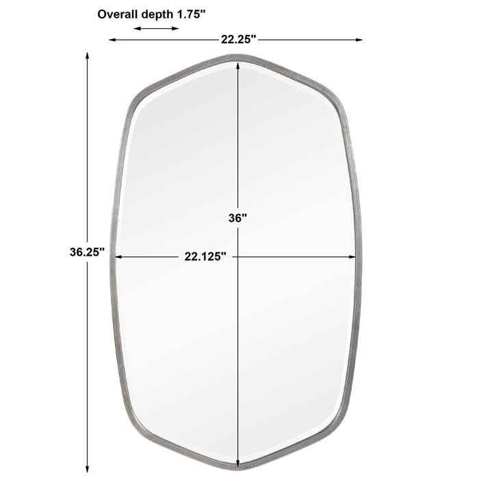 Duronia Mirror Brushed Silver-Mirrors/Pictures-Uttermost-Lighting Design Store