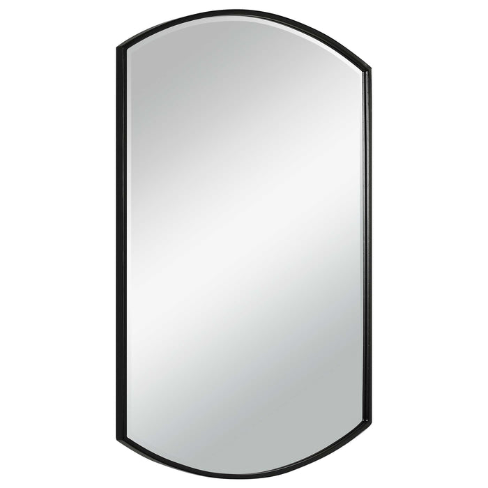 Shield Mirror Satin Black-Mirrors/Pictures-Uttermost-Lighting Design Store