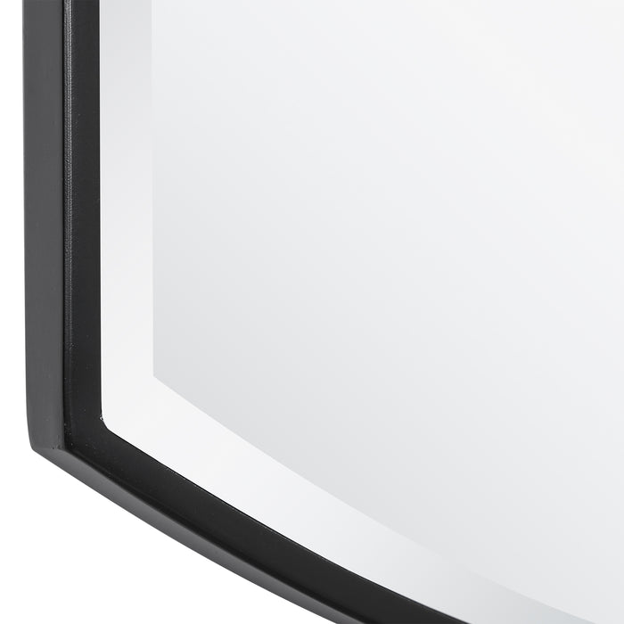 Shield Mirror Satin Black-Mirrors/Pictures-Uttermost-Lighting Design Store
