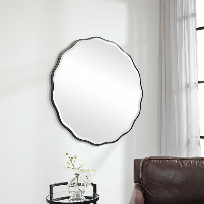 Aneta Mirror Satin Black-Mirrors/Pictures-Uttermost-Lighting Design Store