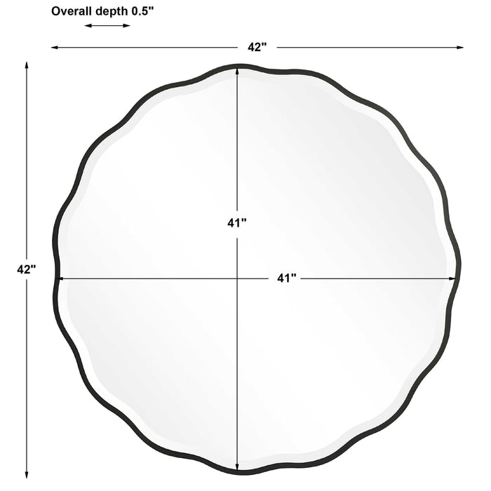 Aneta Mirror Satin Black-Mirrors/Pictures-Uttermost-Lighting Design Store