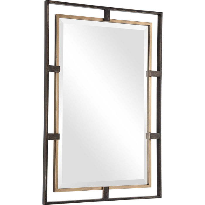 Carrizo Mirror Distressed Rustic Bronze-Mirrors/Pictures-Uttermost-Lighting Design Store