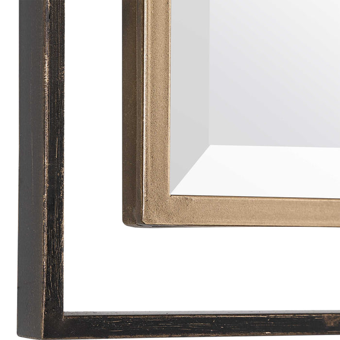 Carrizo Mirror Distressed Rustic Bronze-Mirrors/Pictures-Uttermost-Lighting Design Store