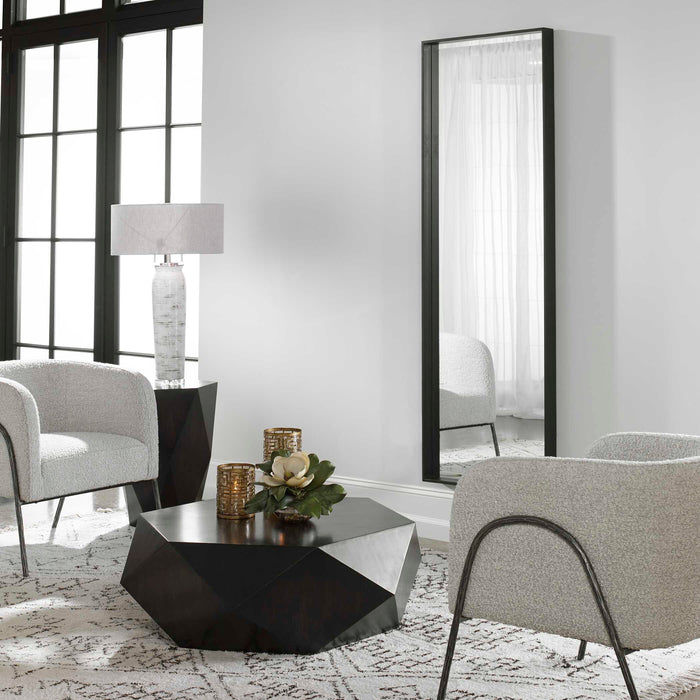 Kahn Mirror Matte Black-Mirrors/Pictures-Uttermost-Lighting Design Store