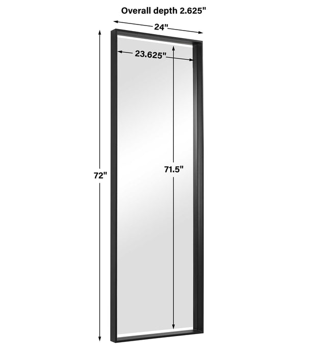 Kahn Mirror Matte Black-Mirrors/Pictures-Uttermost-Lighting Design Store