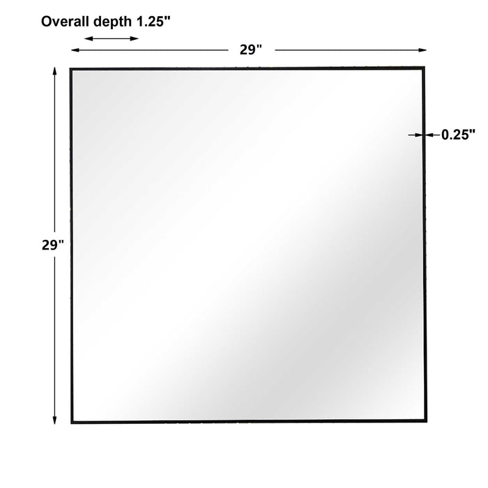 Alexo Mirror Matte Black-Mirrors/Pictures-Uttermost-Lighting Design Store