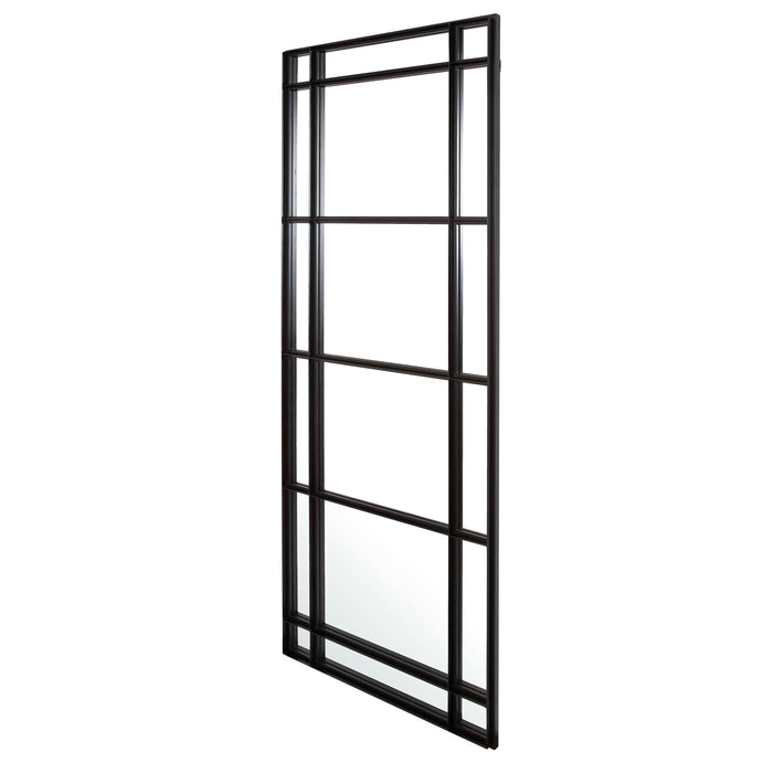 Atticus Mirror Satin Black-Mirrors/Pictures-Uttermost-Lighting Design Store