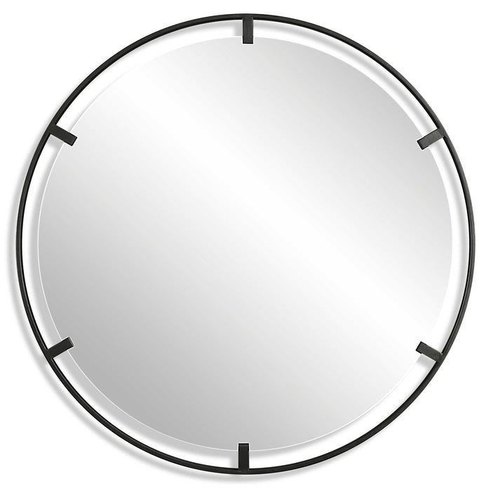 Cashel Mirror Satin Black-Mirrors/Pictures-Uttermost-Lighting Design Store
