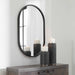 Varina Mirror Satin Black-Mirrors/Pictures-Uttermost-Lighting Design Store