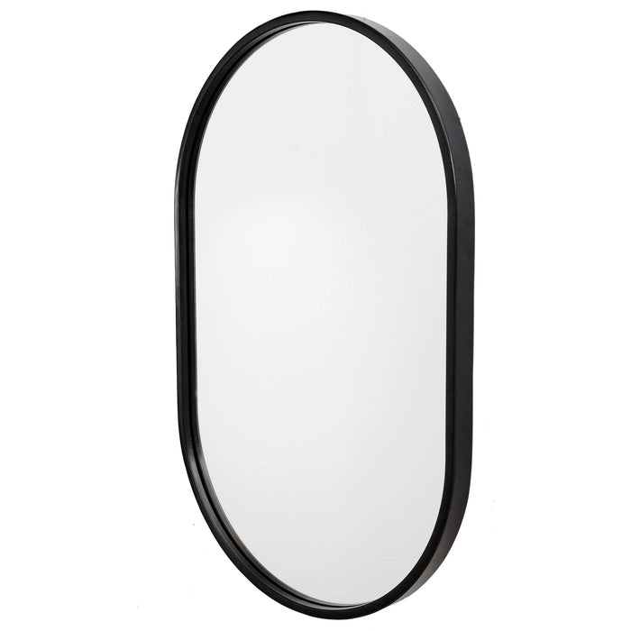 Varina Mirror Satin Black-Mirrors/Pictures-Uttermost-Lighting Design Store
