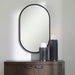 Varina Mirror Satin Black-Mirrors/Pictures-Uttermost-Lighting Design Store