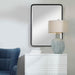 Crofton Mirror Satin Black-Mirrors/Pictures-Uttermost-Lighting Design Store