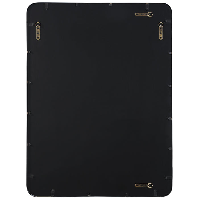 Crofton Mirror Satin Black-Mirrors/Pictures-Uttermost-Lighting Design Store