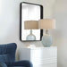 Crofton Mirror Satin Black-Mirrors/Pictures-Uttermost-Lighting Design Store