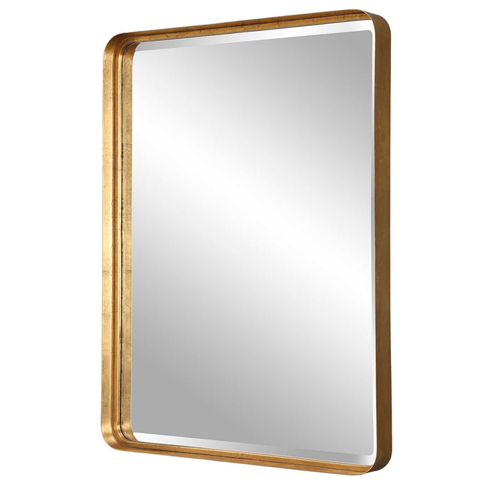 Crofton Mirror Antiqued Gold Leaf-Mirrors/Pictures-Uttermost-Lighting Design Store