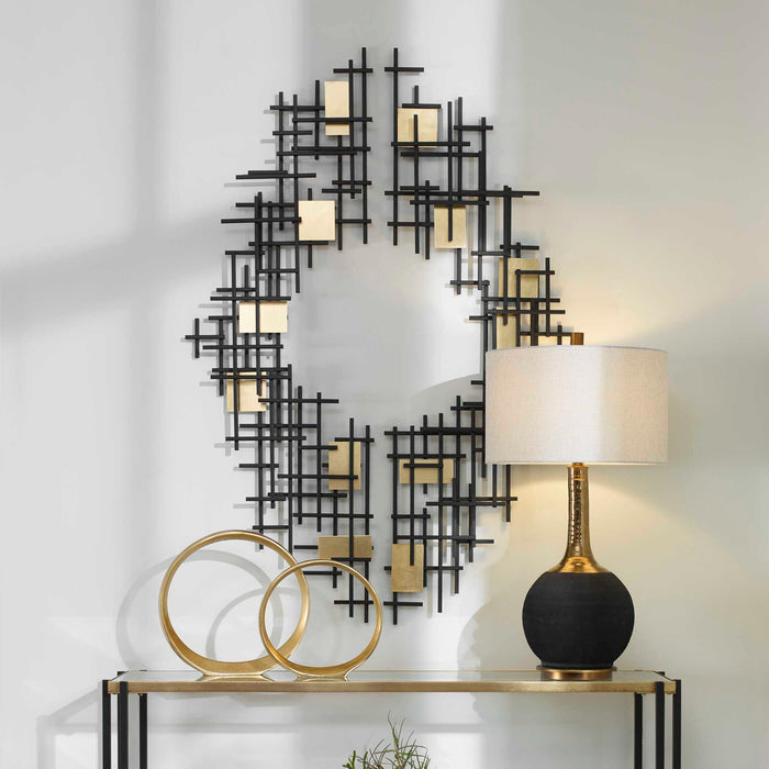 Reflection Wall Decor Matte Black-Mirrors/Pictures-Uttermost-Lighting Design Store