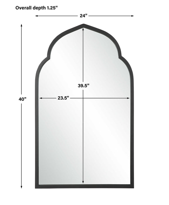 Kenitra Mirror Matte Black-Mirrors/Pictures-Uttermost-Lighting Design Store