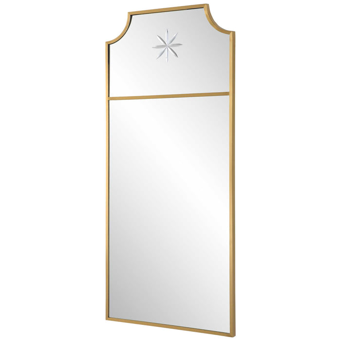 Caddington Mirror Satin Brushed Brass-Mirrors/Pictures-Uttermost-Lighting Design Store