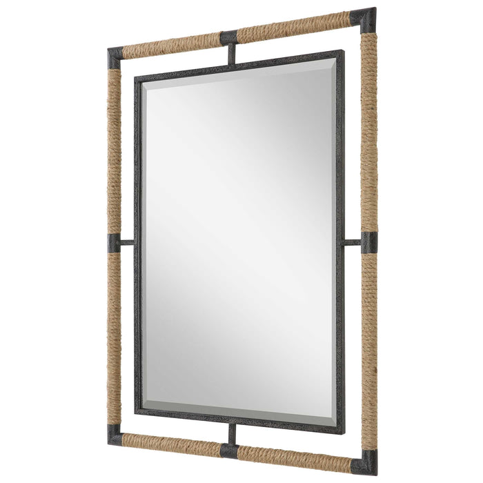 Melville Mirror Textured Rust Black-Mirrors/Pictures-Uttermost-Lighting Design Store