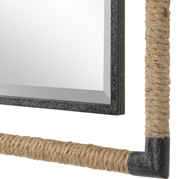 Melville Mirror Textured Rust Black-Mirrors/Pictures-Uttermost-Lighting Design Store