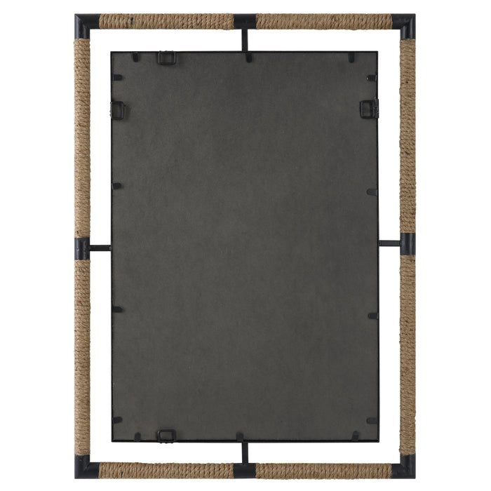 Melville Mirror Textured Rust Black-Mirrors/Pictures-Uttermost-Lighting Design Store