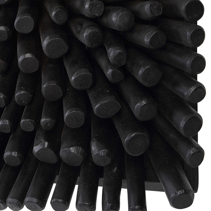 Portside Wall Panel Satin Black-Mirrors/Pictures-Uttermost-Lighting Design Store