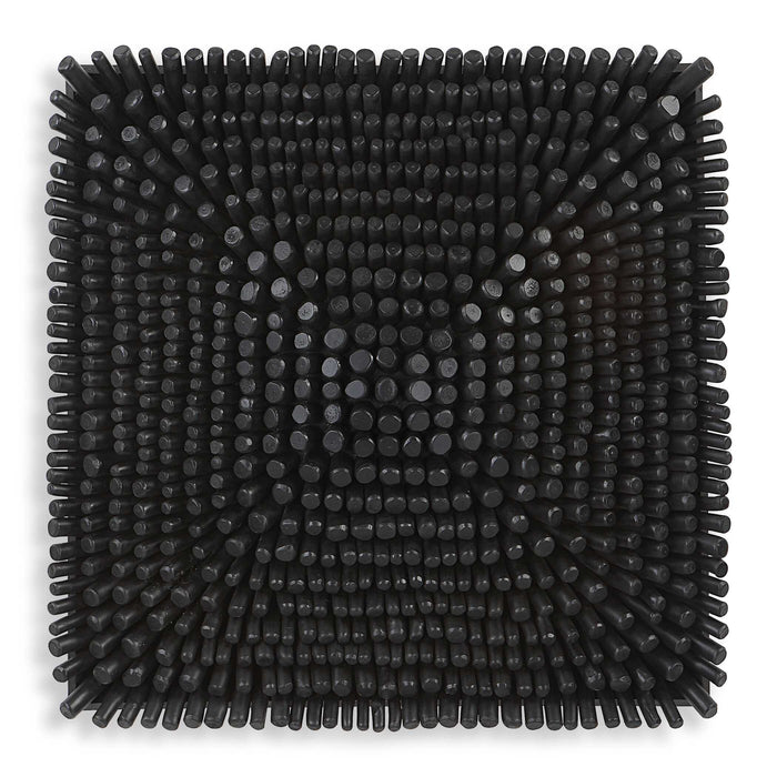 Portside Wall Panel Satin Black-Mirrors/Pictures-Uttermost-Lighting Design Store