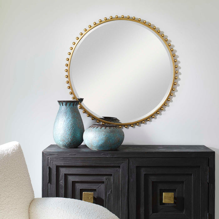 Taza Mirror Gold Leaf-Mirrors/Pictures-Uttermost-Lighting Design Store