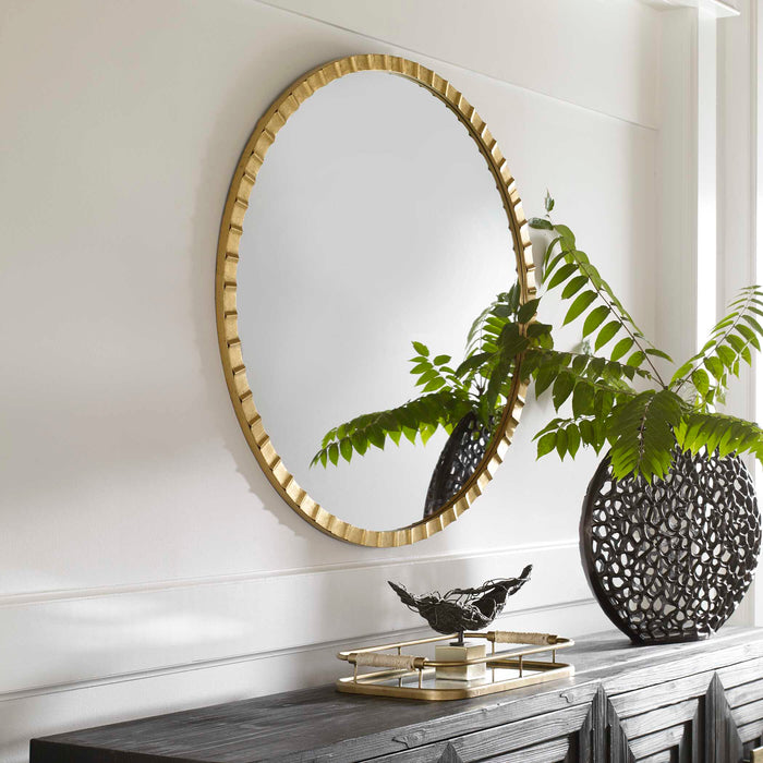 Dandridge Mirror Gold Leaf-Mirrors/Pictures-Uttermost-Lighting Design Store
