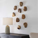 Pebbles Wall Decor, S/9 Natural Blonde-Mirrors/Pictures-Uttermost-Lighting Design Store