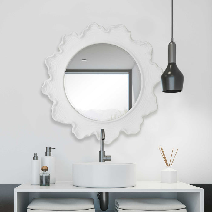 Sea Coral Mirror Matte White-Mirrors/Pictures-Uttermost-Lighting Design Store