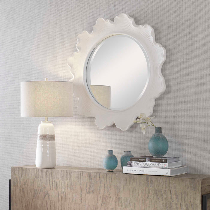 Sea Coral Mirror Matte White-Mirrors/Pictures-Uttermost-Lighting Design Store