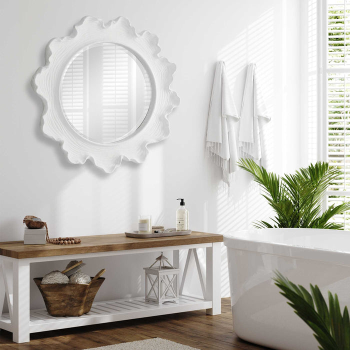 Sea Coral Mirror Matte White-Mirrors/Pictures-Uttermost-Lighting Design Store