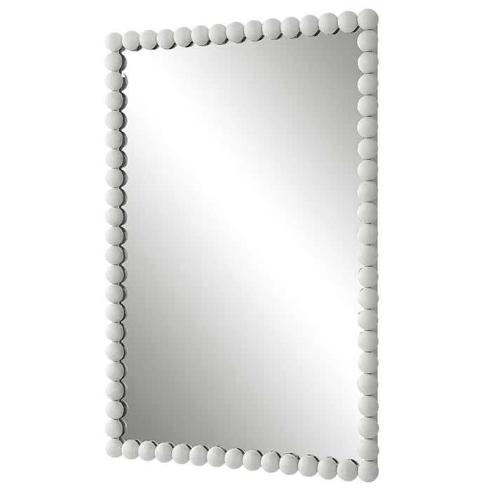 Serna Mirror Matte White-Mirrors/Pictures-Uttermost-Lighting Design Store