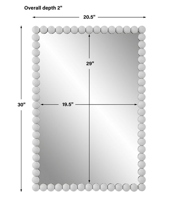 Serna Mirror Matte White-Mirrors/Pictures-Uttermost-Lighting Design Store