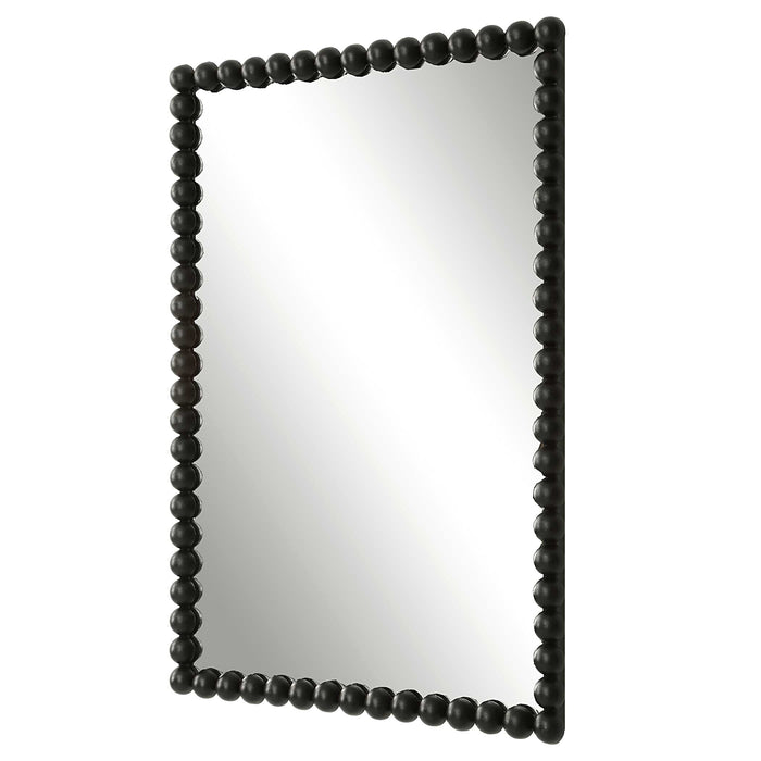 Serna Mirror Satin Black-Mirrors/Pictures-Uttermost-Lighting Design Store
