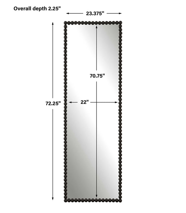 Serna Mirror Satin Black-Mirrors/Pictures-Uttermost-Lighting Design Store