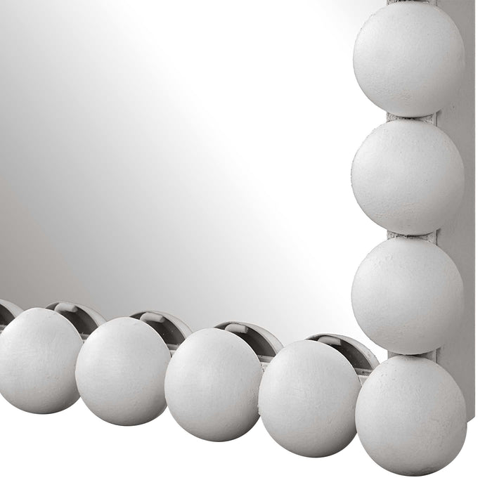 Serna Mirror Satin White-Mirrors/Pictures-Uttermost-Lighting Design Store