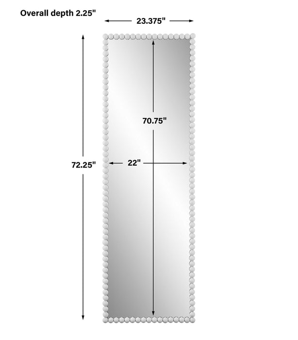 Serna Mirror Satin White-Mirrors/Pictures-Uttermost-Lighting Design Store