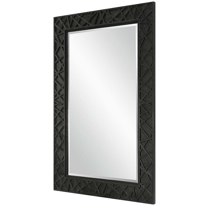 Everest Mirror Satin Black-Mirrors/Pictures-Uttermost-Lighting Design Store