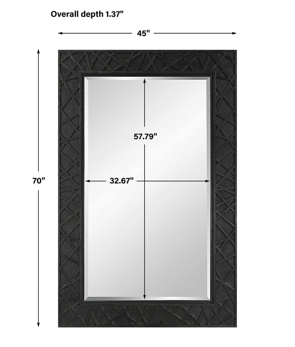 Everest Mirror Satin Black-Mirrors/Pictures-Uttermost-Lighting Design Store
