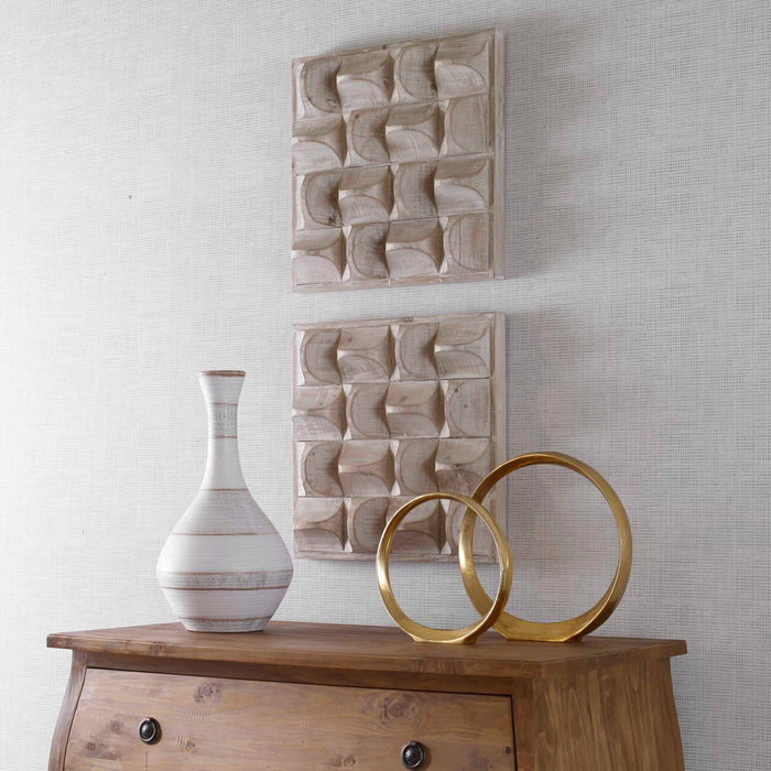 Pickford Wall Decor Natural Wash And Ivory Highlights-Mirrors/Pictures-Uttermost-Lighting Design Store