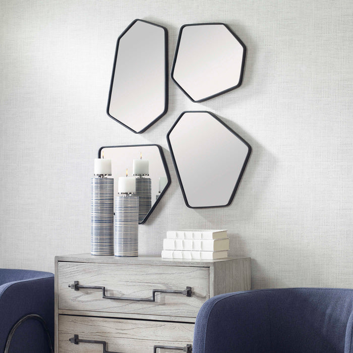 Linneah Mirror Satin Black-Mirrors/Pictures-Uttermost-Lighting Design Store