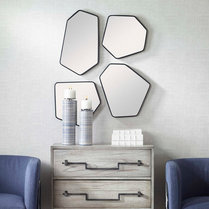 Linneah Mirror Satin Black-Mirrors/Pictures-Uttermost-Lighting Design Store