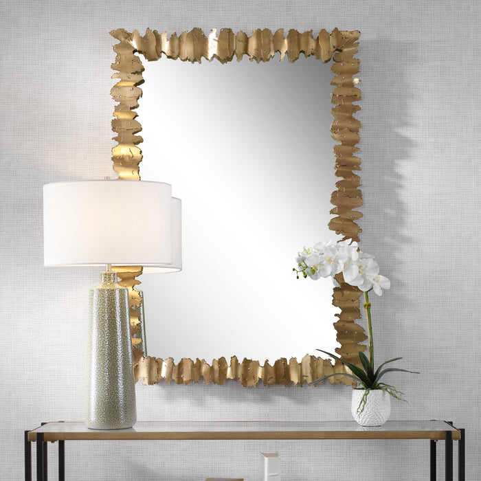 Lev Mirror Antique Gold-Mirrors/Pictures-Uttermost-Lighting Design Store