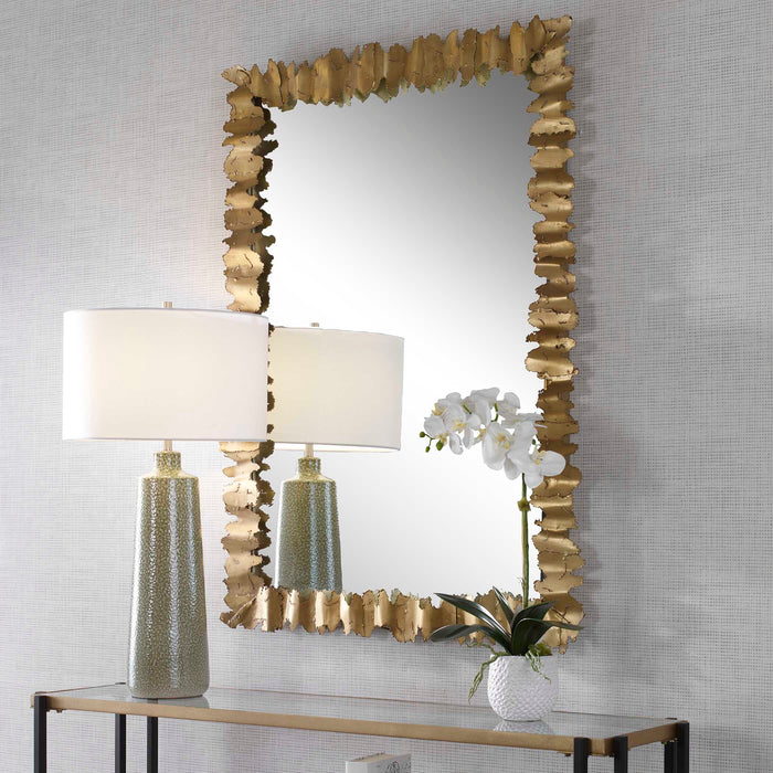 Lev Mirror Antique Gold-Mirrors/Pictures-Uttermost-Lighting Design Store