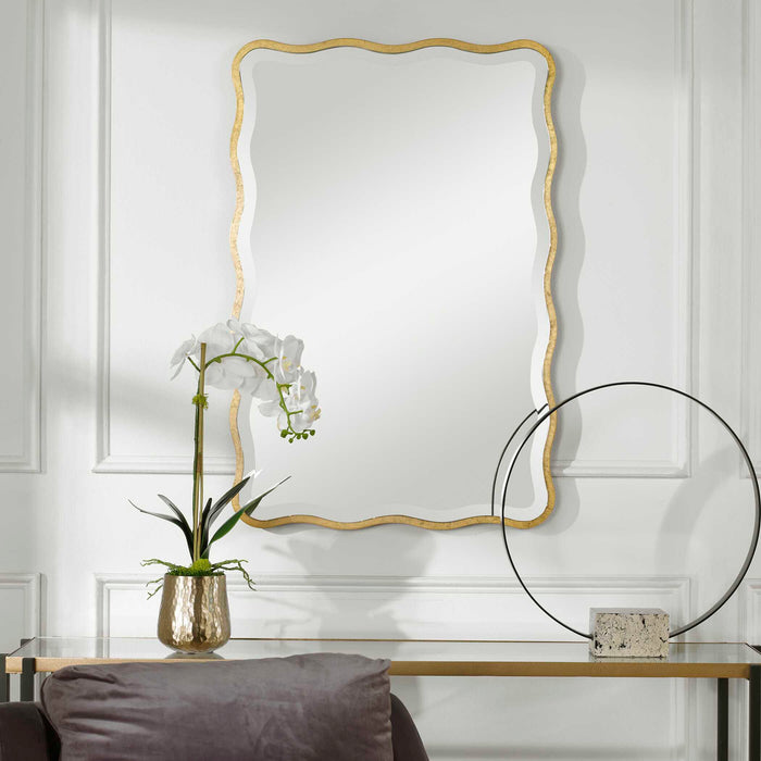 Aneta Mirror Aged Gold-Mirrors/Pictures-Uttermost-Lighting Design Store