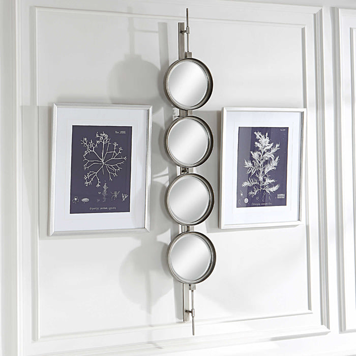 Button Mirror Silver Leaf-Mirrors/Pictures-Uttermost-Lighting Design Store