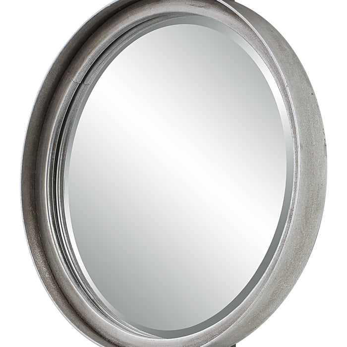 Button Mirror Silver Leaf-Mirrors/Pictures-Uttermost-Lighting Design Store