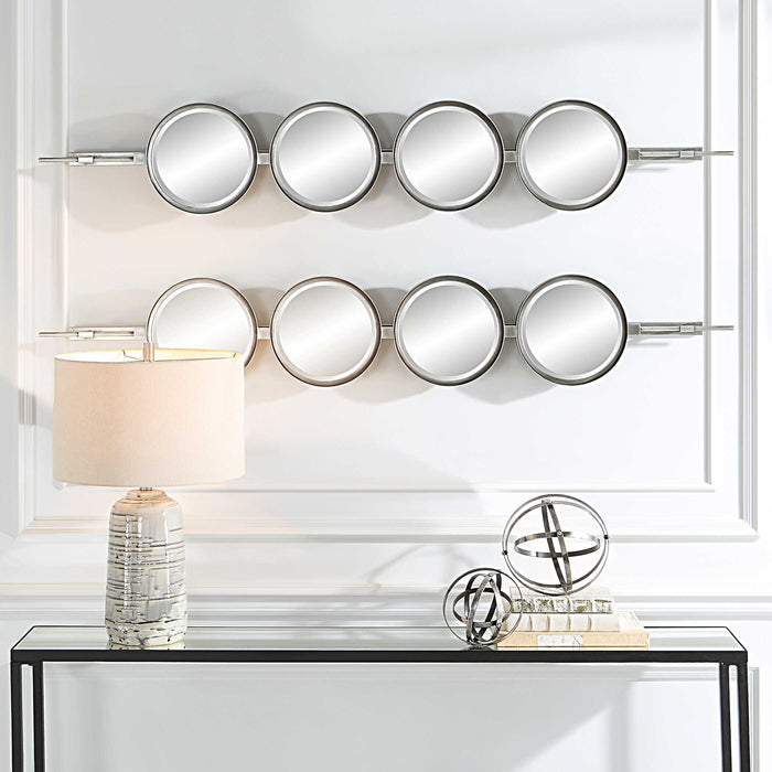 Button Mirror Silver Leaf-Mirrors/Pictures-Uttermost-Lighting Design Store